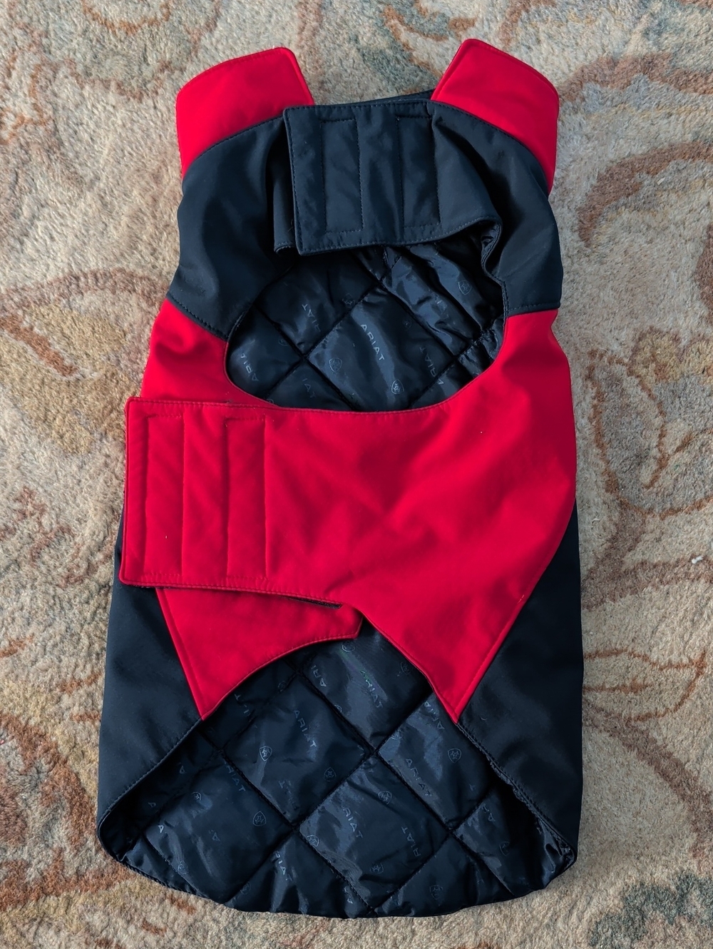 Ariat Navy and Red Team Softshell Performance Dog Coat - Picture 3 of 8
